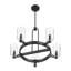 Lustre 5 lumières avec verre transparent Hansley