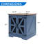 Ensemble de 2 tables de bout Farmhouse avec station de charge - Table de chevet avec 2 prises et 2 ports USB - Table d'appoint vintage industrielle-1624506084-1633253848