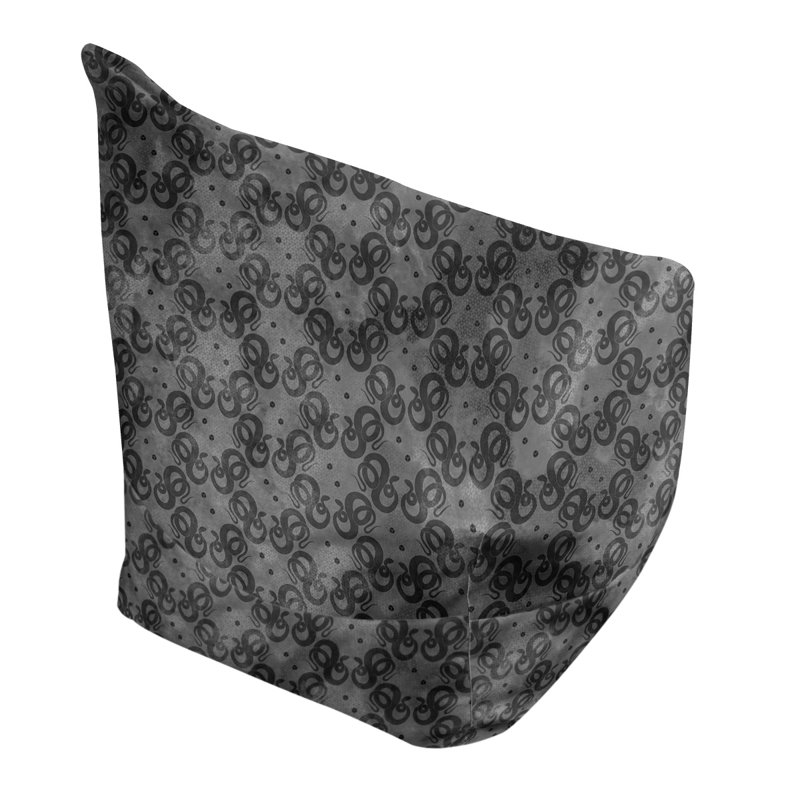 Sac de pois Leffel, H 27 po x L 30 po x P 25 po, Housse de pouf, Gris/gris fumée