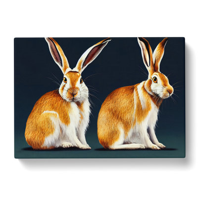 Two Hares - Wrapped Canvas