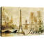 Rustique Bevera, rétro, Tour Eiffel à Paris, grande galerie rustique française, impression sur toile tendue-94537238