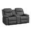Causeuse inclinable manuelle en cuir 70 po avec chaufferette et massage Ambert-829211024