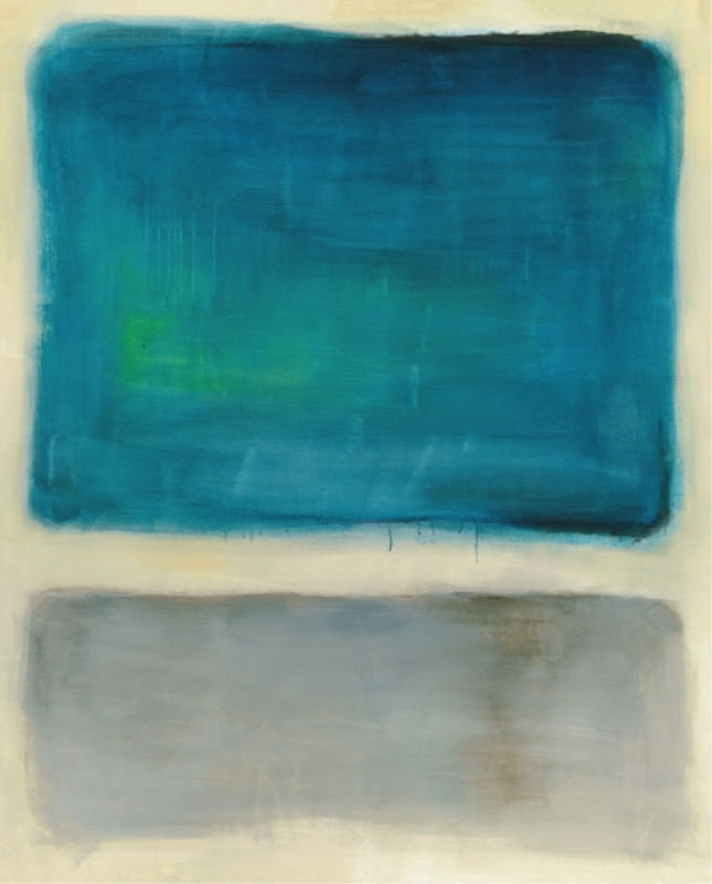 «In A Blue Mood» par Keegan Stewart - impression, H 62 po x l 50 po x P 1,5 po, Couche de verre