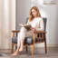 Chaise avec accoudoirs Classic Mid-Century moderne, gris