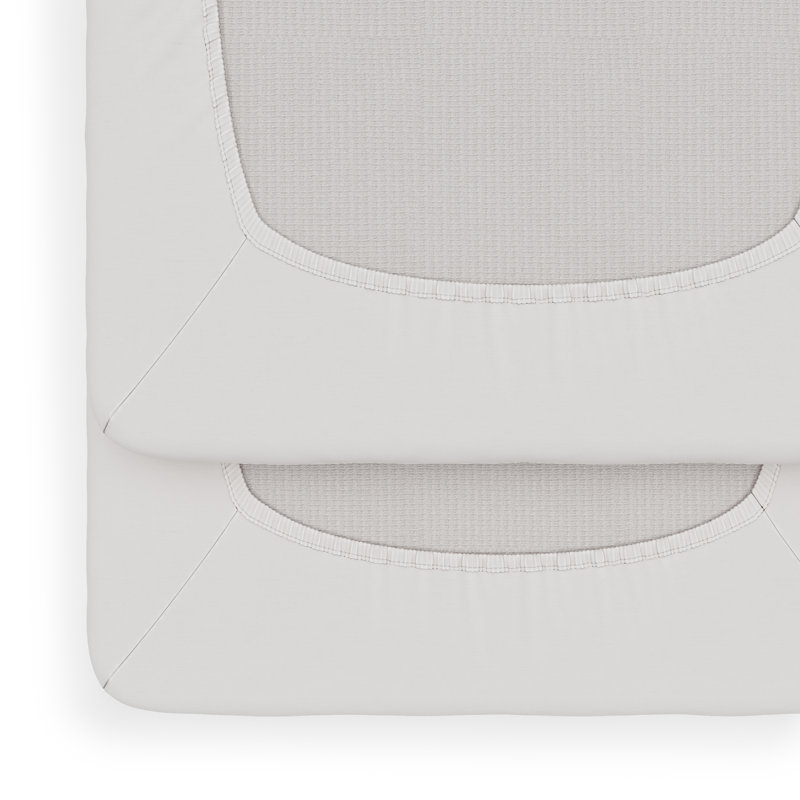 100% Cotton 6 - Piece Mini Crib Sheet Set, White, 28'' x 52''