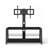 Wooden Storage TV Stand Black Tempered Glass Height Adjustable Universal Swivel Entertainment Center With Mount TV Stand,Black-1260032405