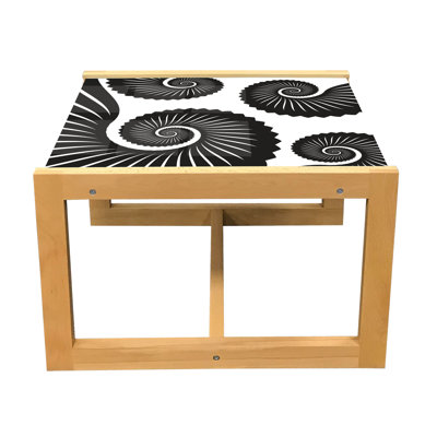 Table basse East Urban Home Octopus, illustration à thème nautique de tentacules énormes sur fond uni