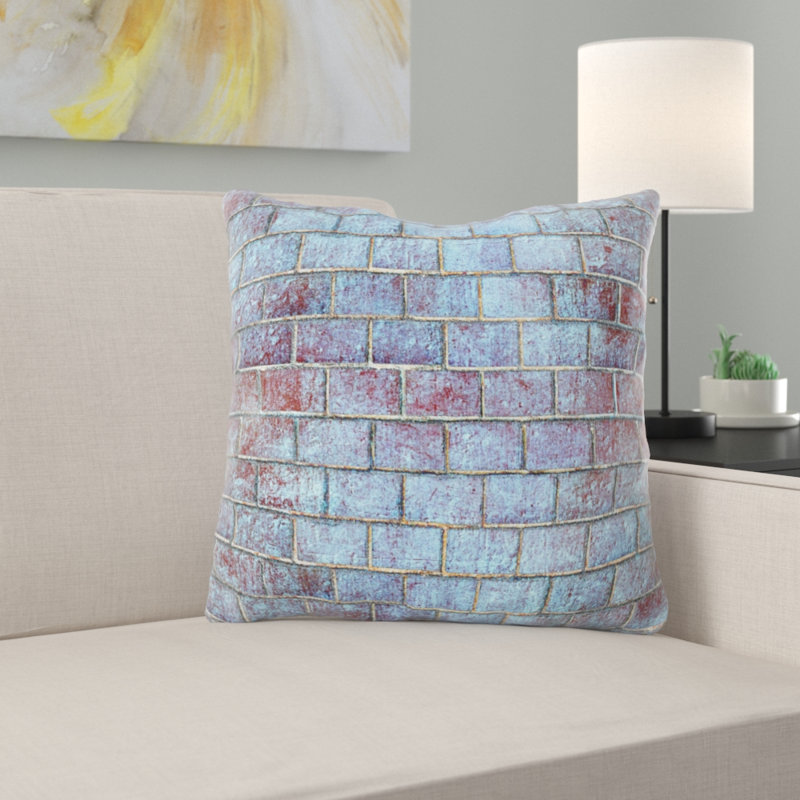 Coussin en brique de sable lime Mcminn, Microsuède, Intérieur