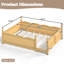 Grands lits avec rangement, panneau de fibres à densité moyenne en bois de style Montessori pour chambre d'enfant
