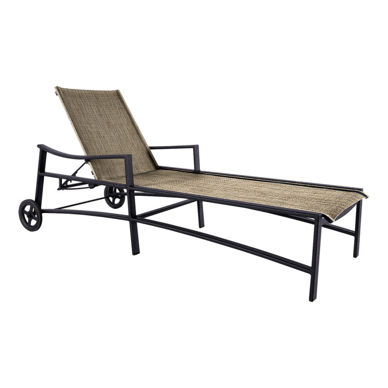 Avana Outdoor Chaise Lounge, Augustine Gravel, Graphite