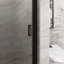 Porte de douche pivotante, porte de douche en verre trempé épais de 1/4 po au fini chromé, conception sans cadre