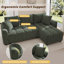 3 Seater Chenille Chaise End Sofa-1857583462