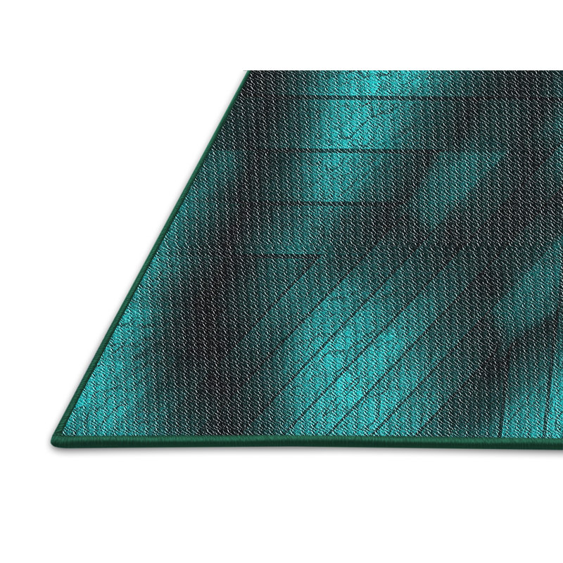 Tapis à motifs vert / noir, Rectangle 6 pi x 9 pi