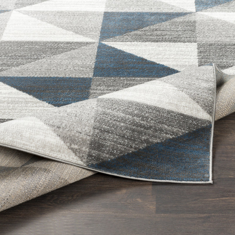 Lambdin Geometric Indoor Rug, Round 5'3"