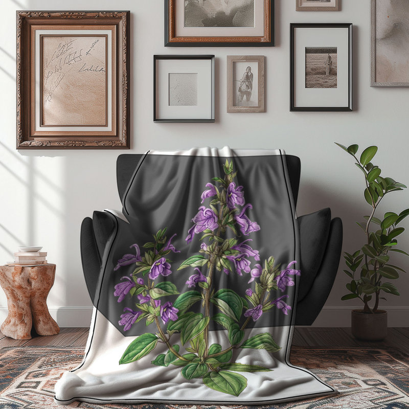  Couverture Herbal Plant Portraits, Lit simple