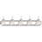 Marti 5-Light Indoor Brushed Nickel Bath or Vanity Wall Mount with Alabaster Glass Bell Shades-27090631