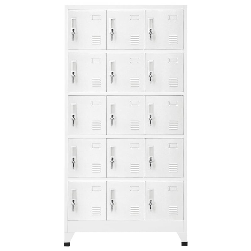 Wadlington Metal 1 - Tier 90cm Employee Locker, Grey