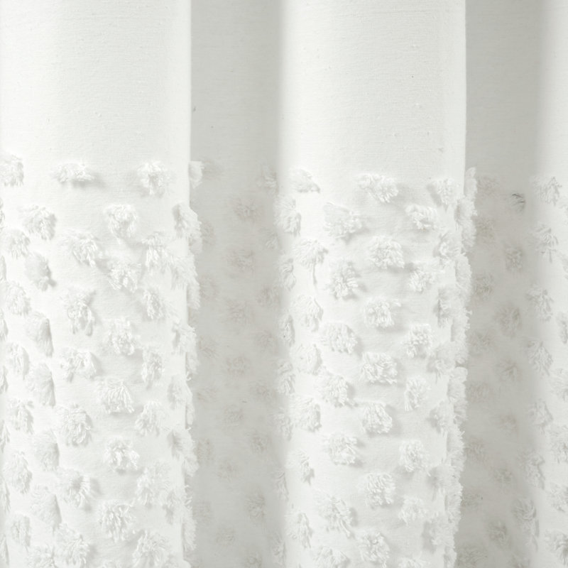 Rideau de douche simple abstrait, Blanc