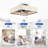 16.6” Cotton Fabric Caged Flush Mount Ceiling Fans  