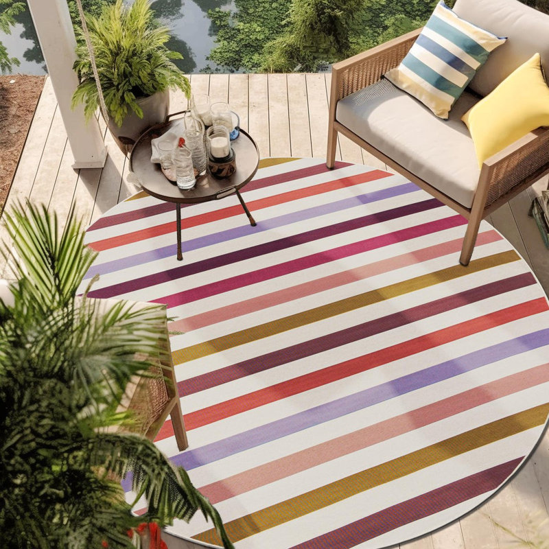 Grierson Indoor/Outdoor Area Rug, Round 3'1"