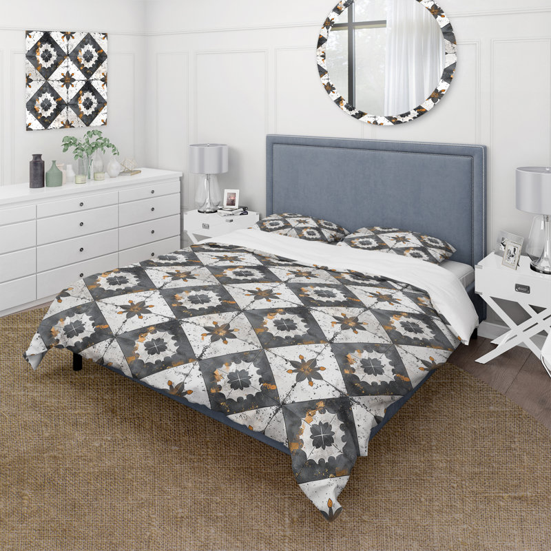 Ensemble de housse de couette Farmhouse, Housse de couette pour grand lit + 2 taies décora