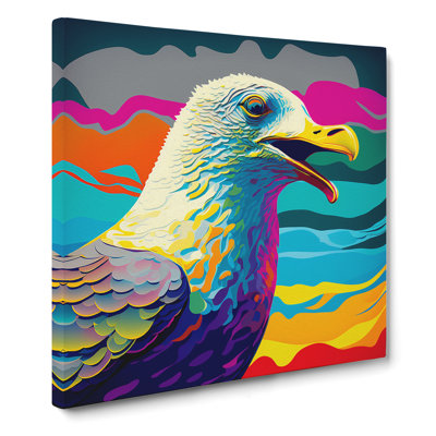 Seagull Pop Art - Wrapped Canvas