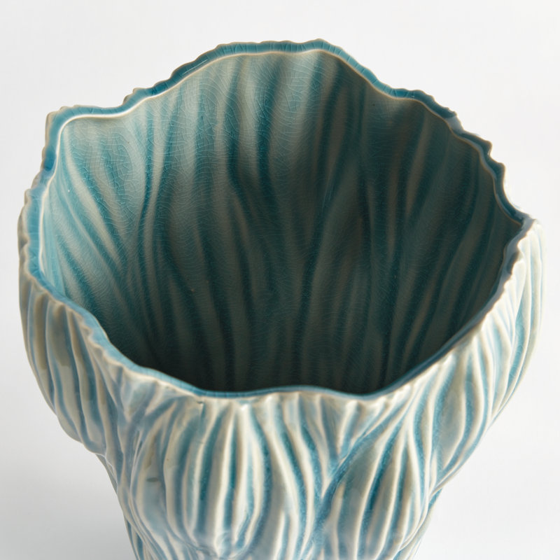Annabelle Handmade Ceramic Table Vase, 16" H x 10" W x 10" D