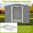 8X6 FT Outdoor Tool Storage Shed With Metal Foundation & Lockable Doors,  All Weather Metal Sheds For Garden, Patio, Backyard, Lawn, Gray