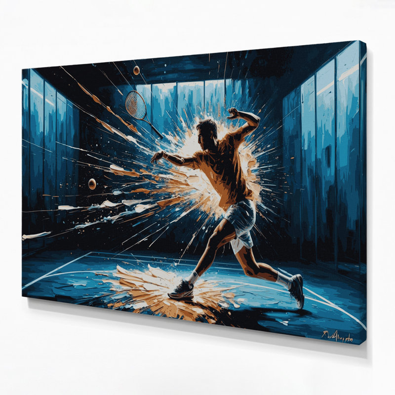 Art sur toile gris Sports Racquetball, H 20 po x l 24 po