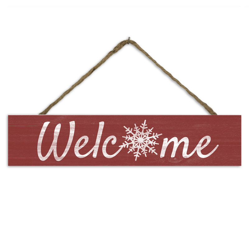 Enseigne de bienvenue flocon de neige