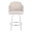 Ensemble de tabourets pivotants contemporains à hauteur fixe avec repose-pieds-1451267823