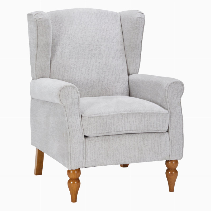 High-Back Reading Chair, Light Gray