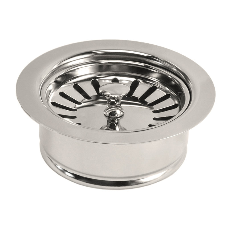 3.5" Basket Strainer with Disposer Trim, Polished Nickel