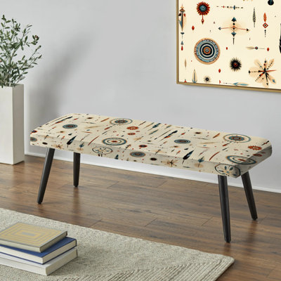 Banc noir rembourré nomade Ii Boho