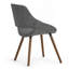 Bentwood Dining Chair in Grey Woven Fabric