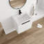 Meuble-lavabo simple avec plateau en céramique 24,14 po Calumn