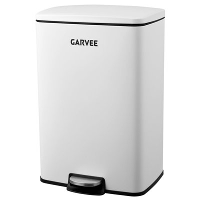 13 Gal Stainless Steel Large Garbage Can with Quiet Soft-Close Lid for Living Room Office