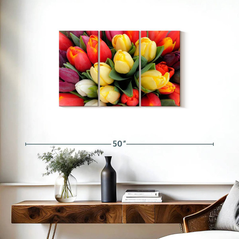 Harnek Vibrant Spring Tulips, 20" H x 33" W