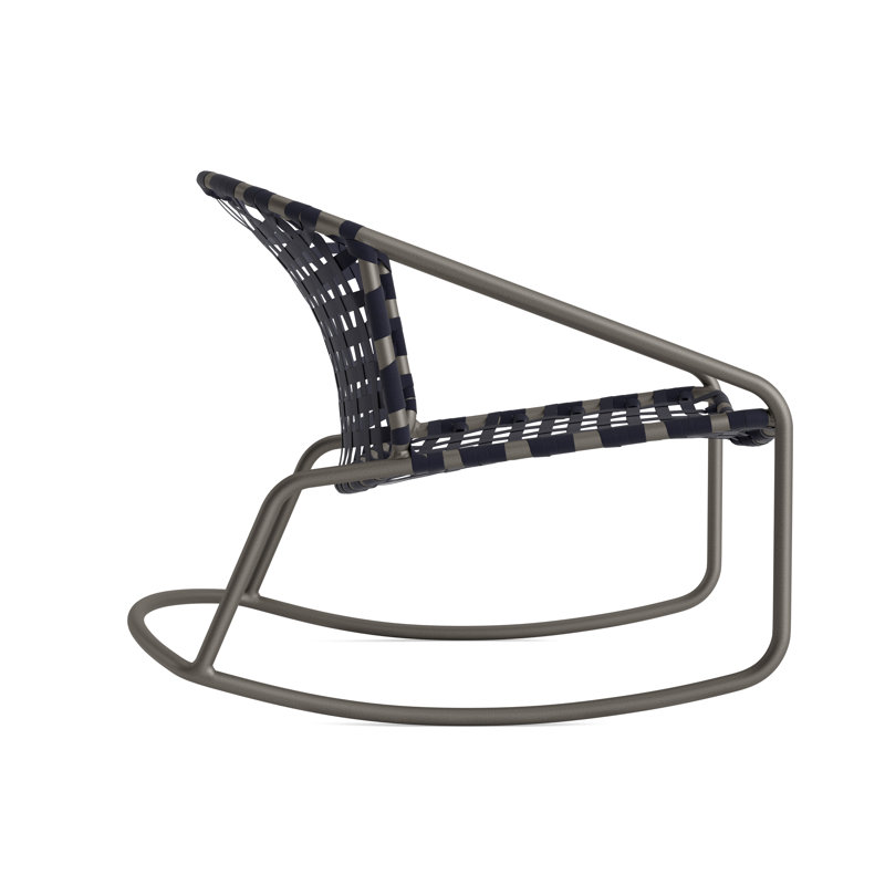 Kantan Outdoor Lounge Chair, Mica/Marine Suncloth Lace