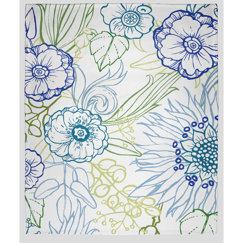 Jeté polaire cubain Flare, L 30 po x L 40 po, Bleu, 1.75