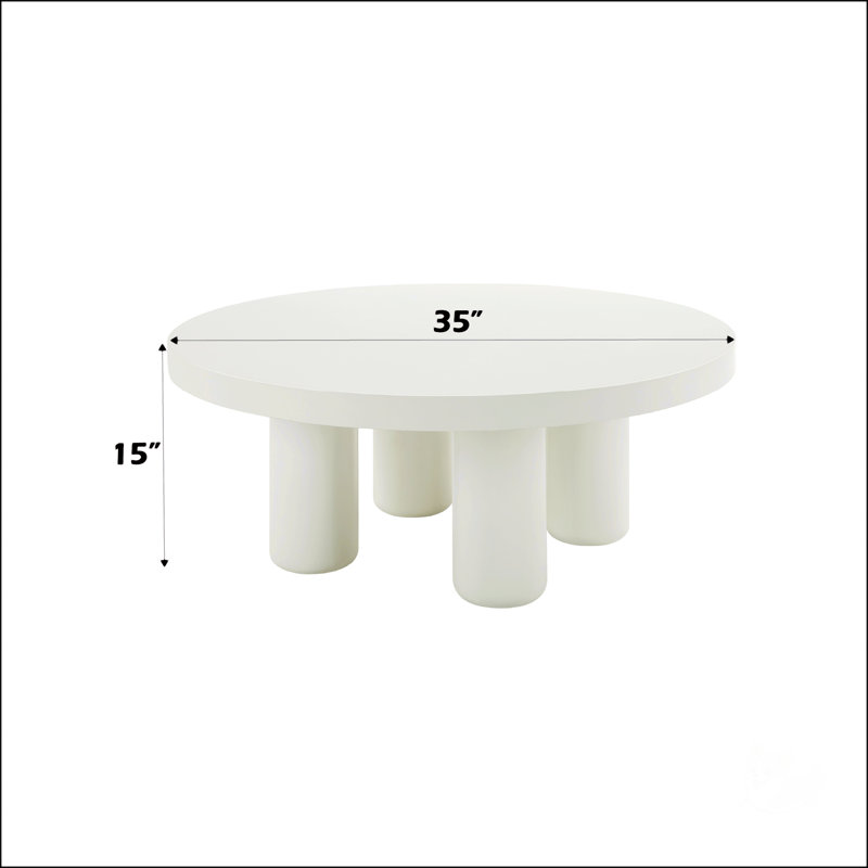 Table basse à finition blanche