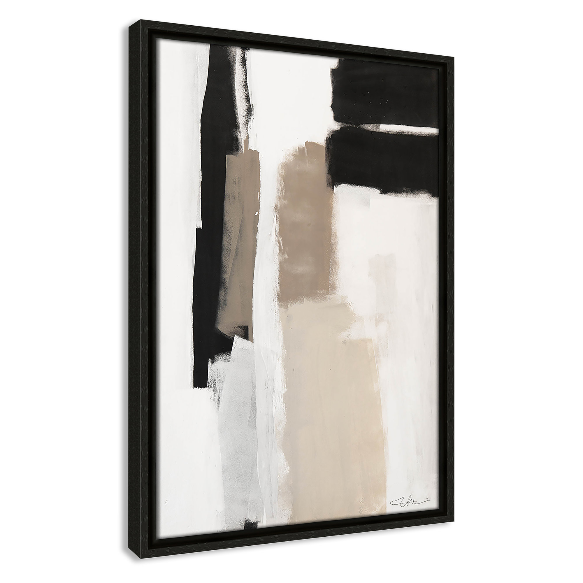 Giverny Earth Scapes II by  Print, 19.5" H x 13.5" W x 2" D, Espresso Floater Framed, No Mat