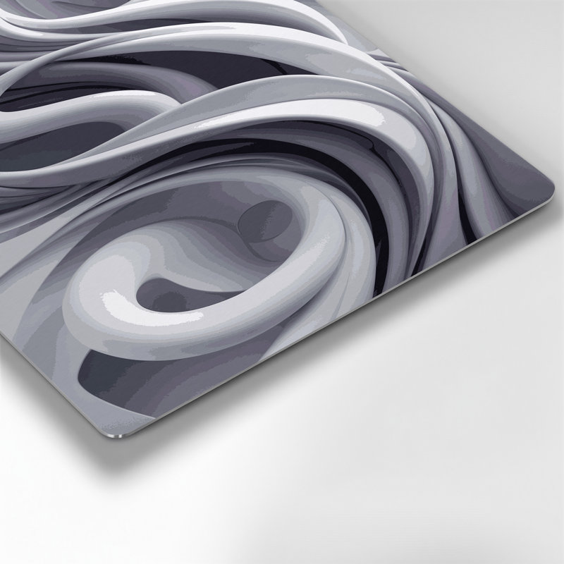 Biomorphic Abstraction 12, art mural gris en métal, H 16 po x l 20 po