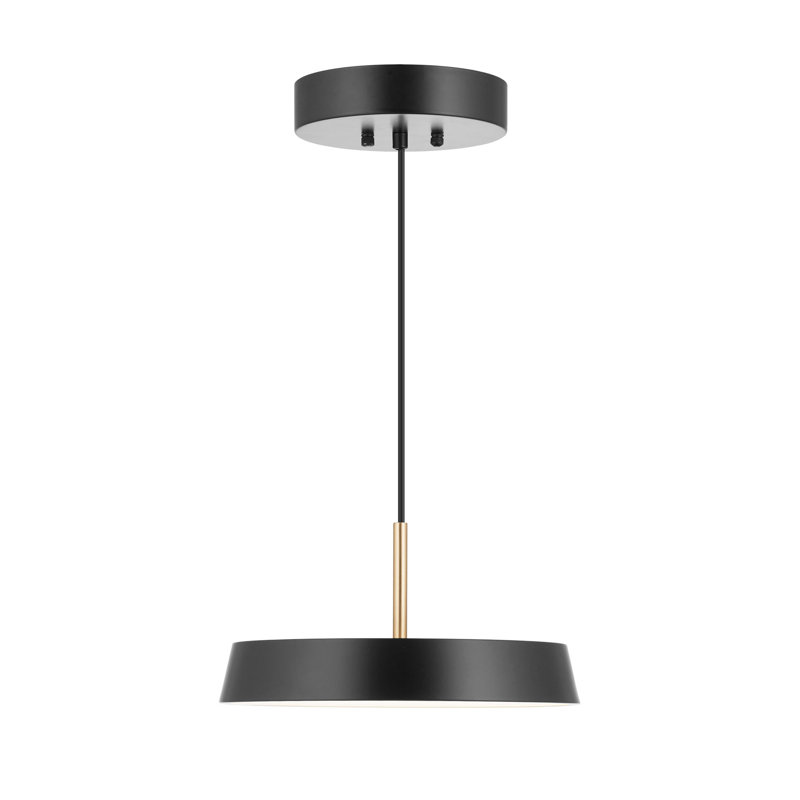Cenk 1 - Light LED Single Pendant, Black, 5cm H x 30cm W x 30cm D