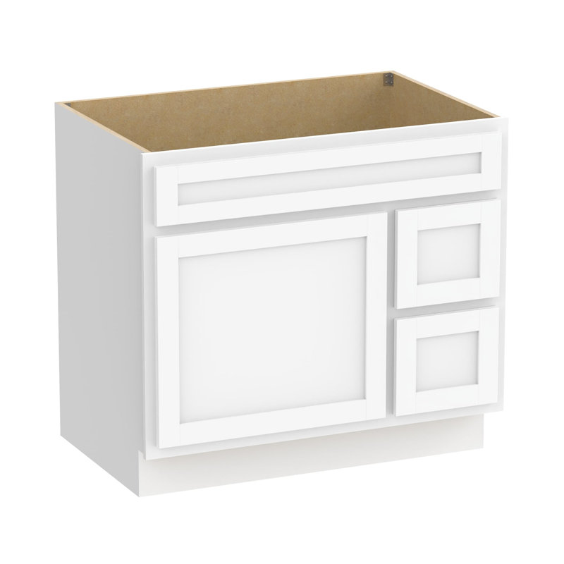 Base de meuble-lavabo simple Hibbitts 36 po seulement, Blanc