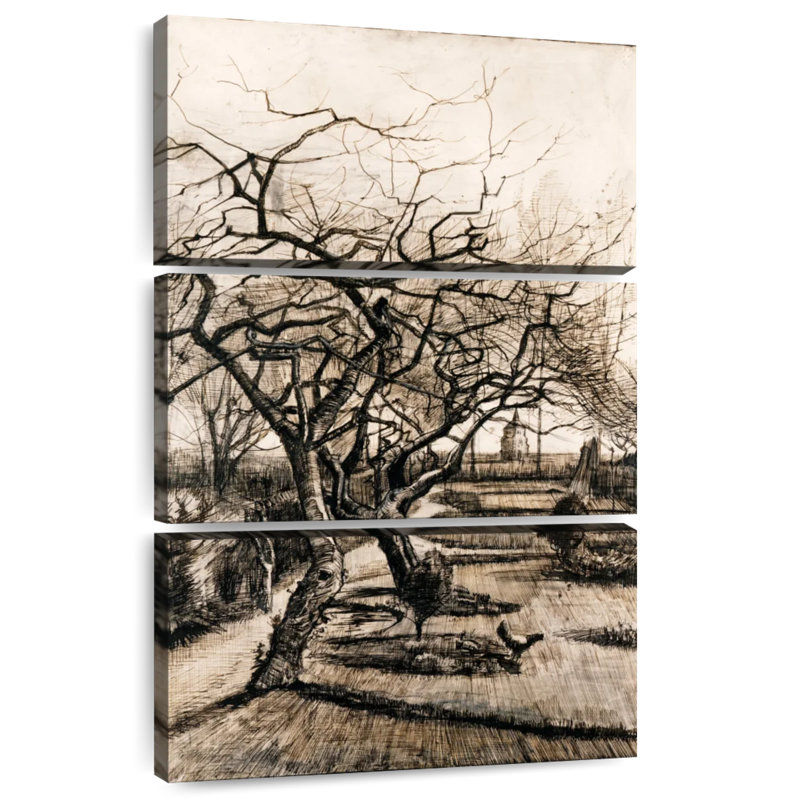 Alvord le jardin de Parsonage à Nuenen en hiver, H 50 po x l 32 po
