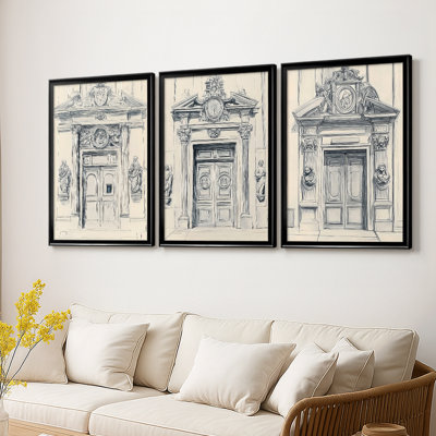 LANDSCAPES Series XXVI - Toile tendue avec châssis sur mesure - 3 pièces