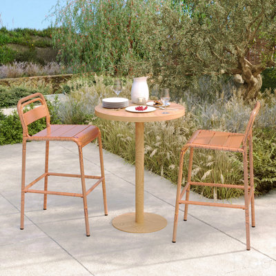 Ensemble de 2 tabourets de bar d'extérieur