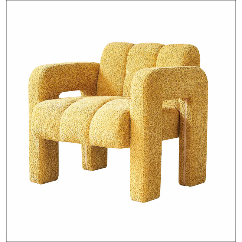 Fauteuil d'appoint rembourré 31,10 po, Jaune