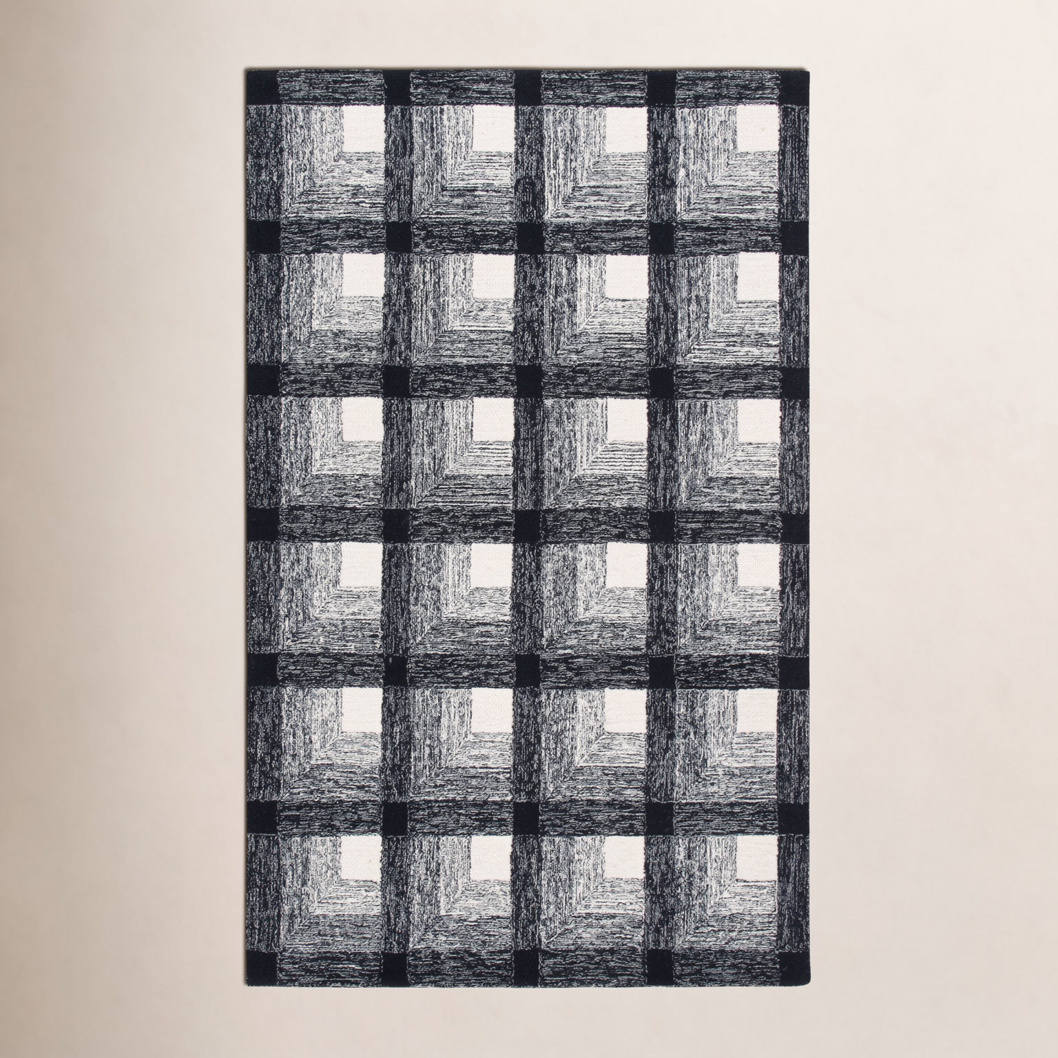 Robbie Hand-Woven Geometric Wool Rug, Rectangle 5' x 8'